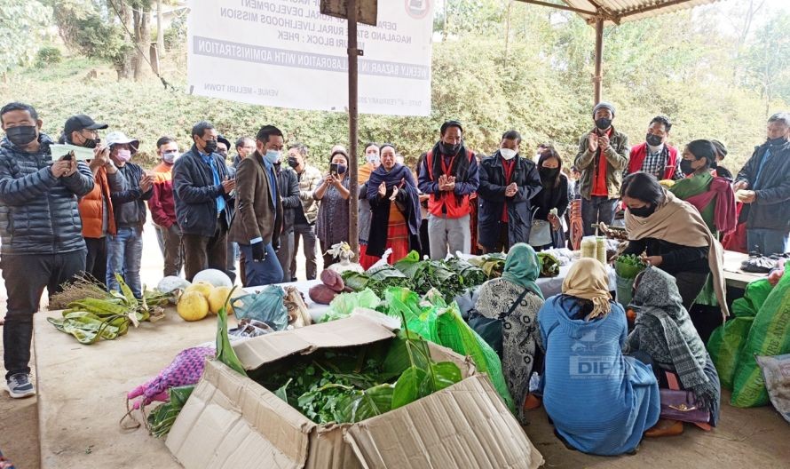 The weekly bazaar launched at Meluri on February 4. (DIPR Photo)